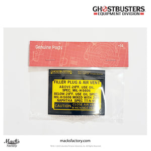 RP206 - Filler Plug Label